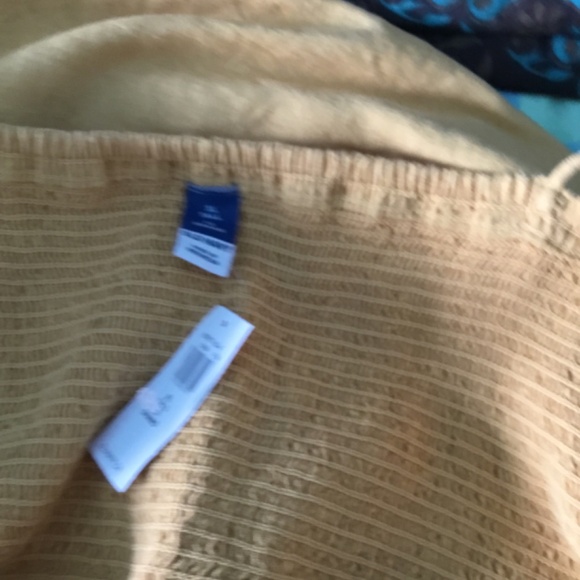 NWT Old Navy Linen Blend Mini Dress, Ruched back, Yellow, XL Tall - Picture 6 of 9